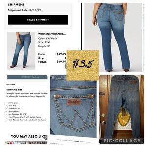 Women’s plus size 22 wrangler jeans
